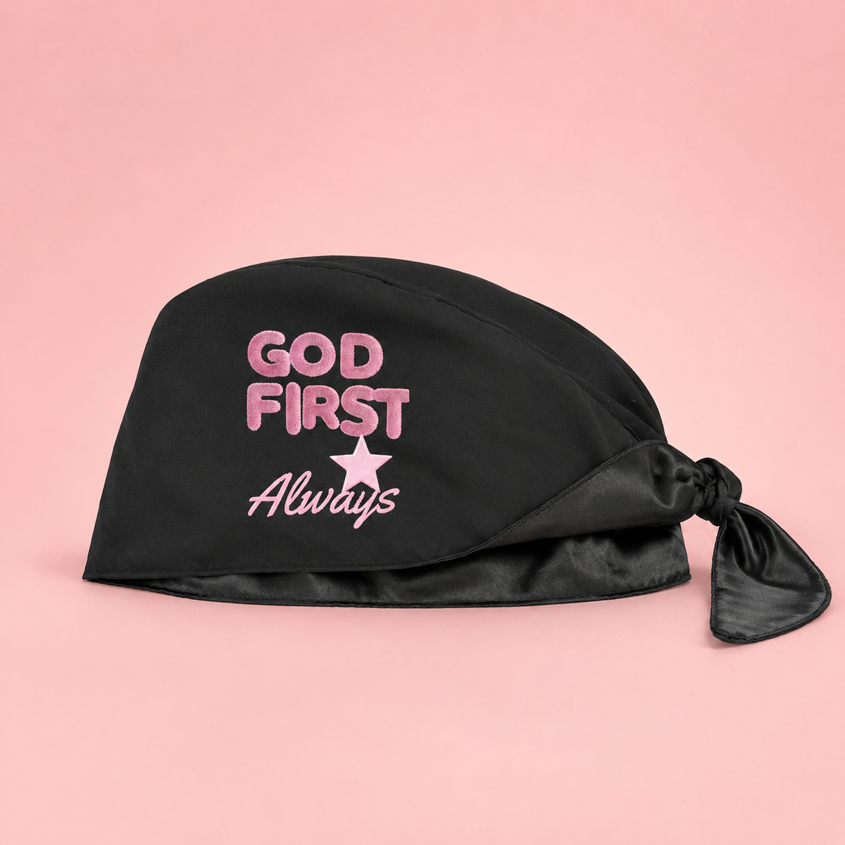 Satin lined scrub caps