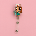 “On shift doll” badge reel